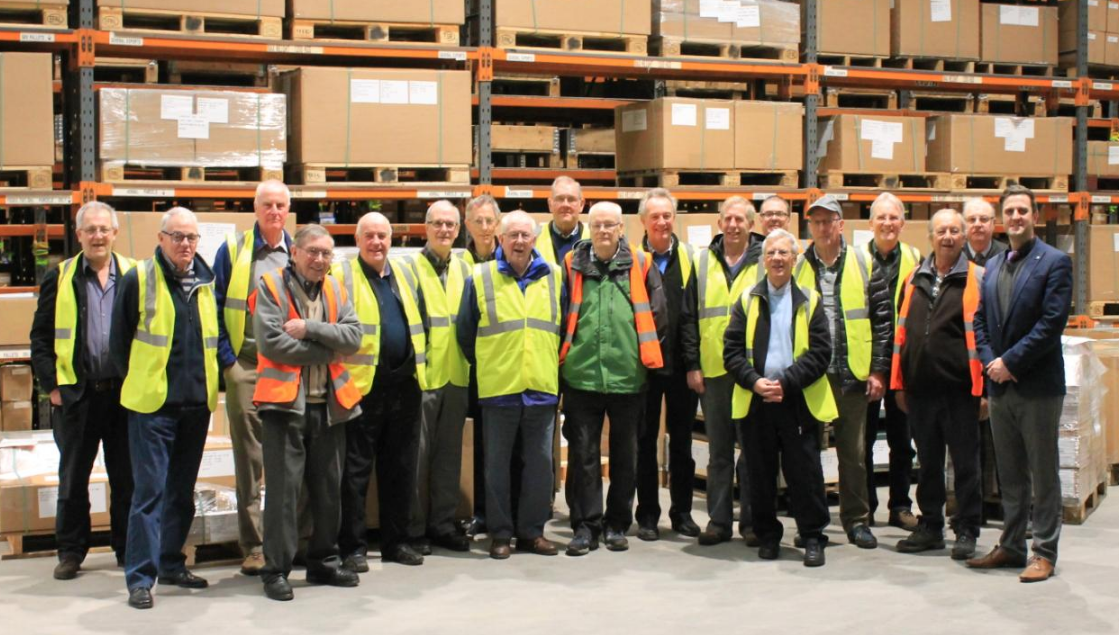 Our party in the dispatch bay at Cirteq with our guide, Mr. A. Firnigl on the right.