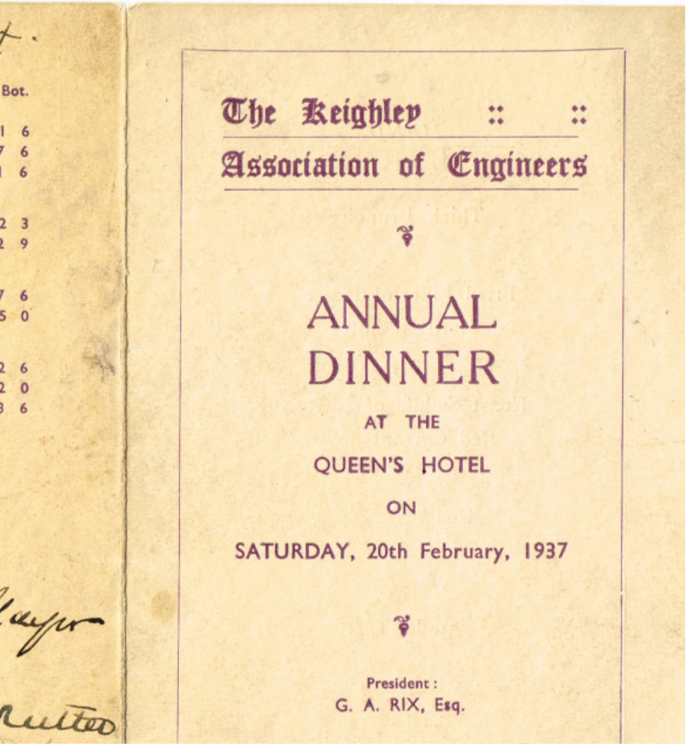 Invitation to the 1937 Annual Dinner